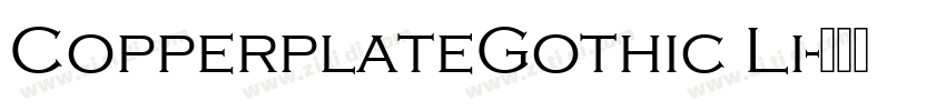 CopperplateGothic Li字体转换